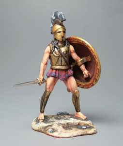 Спартанский гоплит с мечом — оловянные солдатики AGES