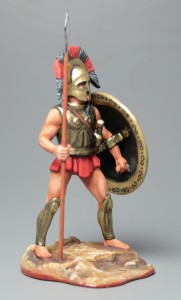 Спартанский гоплит с копьем — оловянные солдатики AGES