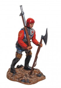 Бургундский пехотинец с ручницей, XV в — оловянные солдатики AGES