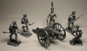 Расчет армейской артиллерии, Франция, 1812 — оловянные солдатики AGES